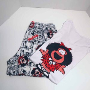 Pijama Dama Shor estampada con manga